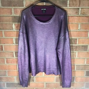 Peacock metallic knit sweater size XL Hot Topic